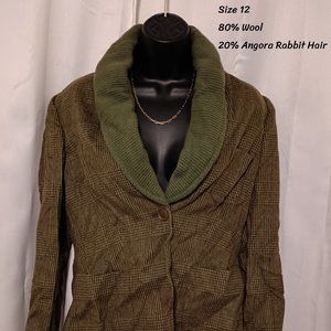 Max Mara Green Wool Angora Blazer